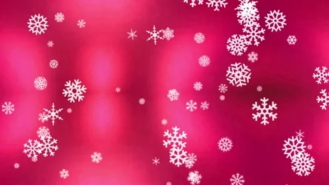 White snowflakes falling on red background christmas new year animation Stock Footage 327572197