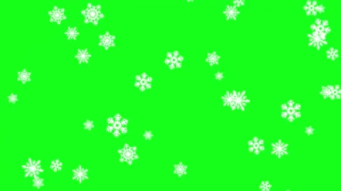 White snowflakes gently falling in winter atmosphere on green screen Stock Footage 320551159