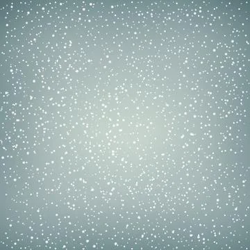 White Snowflakes on Gray Background 스톡 일러스트