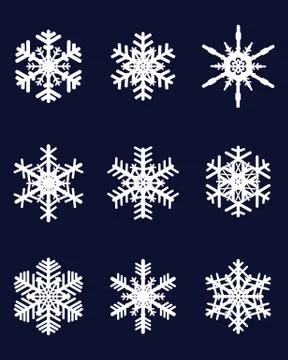 White snowflakes Stock Illustration