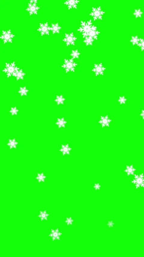White snowflakes overlay layer on green screen. For Christmas and holiday design Stock Footage 311360782
