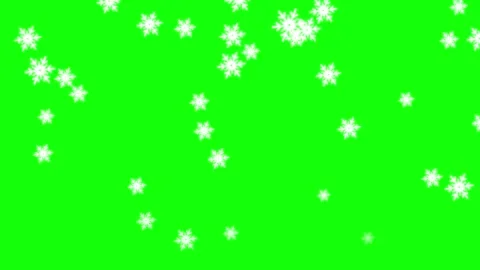 White snowflakes overlay layer on green screen. For Christmas and holiday design Stock Footage 311360784