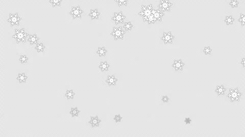 White snowflakes overlay layer on transparent background. For Christmas and holi Stock Footage 311361068