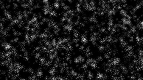 White snowflakes particles falling on black abstract background Stock Footage 293134571