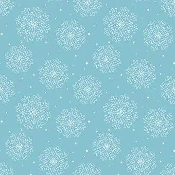White snowflakes pattern vector illustration. 스톡 일러스트