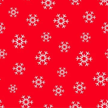 White snowflakes on red seamless vector pattern Stock-Illustration