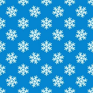 White snowflakes vector seamless pattern 스톡 일러스트