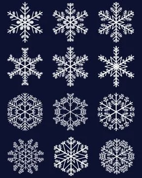 White snowflakes2 Stock Illustration