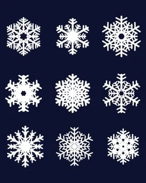 White snowflakes3 Stock Illustration