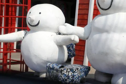 White snowman Stock Photos