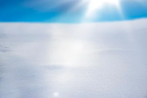 White snowy fields under a blue sky Stock Illustration