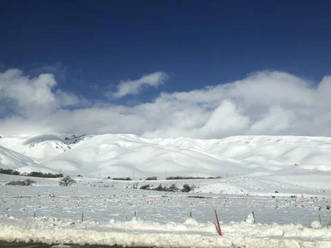 White Snowy Hills Foto stock