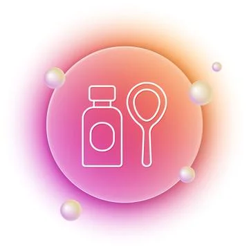 White Soap bubbles bottle icon isolated on white background. Blowing bubble.. Illustrazione stock