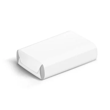 White Soap Paper Wrap Box Package Isolated On White Stock Illustration