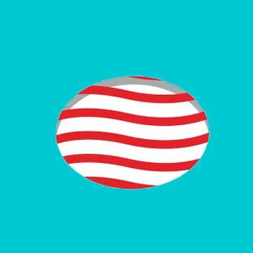 White soap with red waves on a light background. Stock Illustration