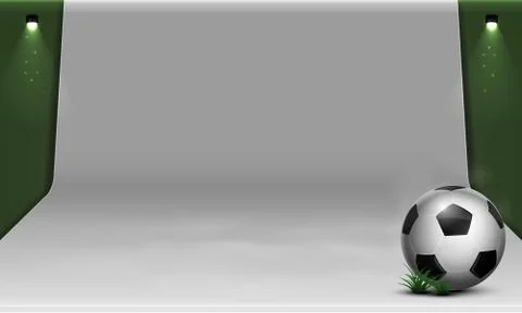 White soccer backdrop Stock Illustration