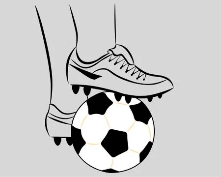 White soccer ball Stock Illustration