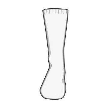 White sock mockup for apparel design presentation Stock Illustration