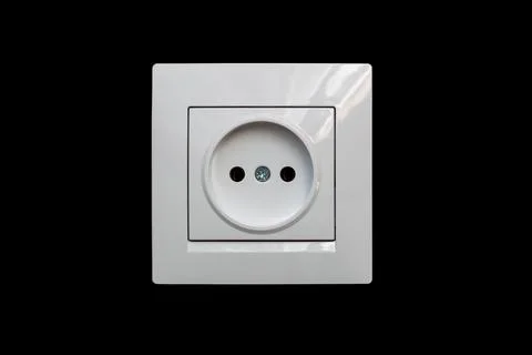 White socket on .black background Stock Photos