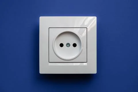 White socket on .blue background Stock Photos