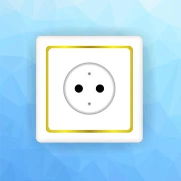 White Socket Icon Stock Illustration