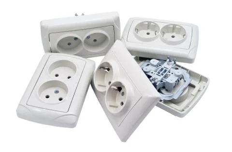 White socket isolated Stock Photos