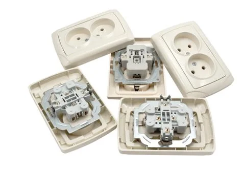 White socket isolated Stock Photos