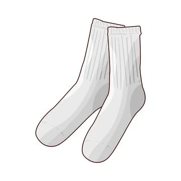 White socks illustration Stock Illustration
