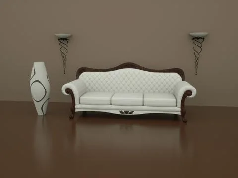 White sofa 스톡 일러스트