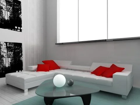 White sofa Stock Illustration