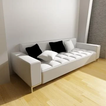 White sofa Stock Illustration