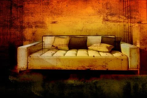 White sofa Stock Illustration