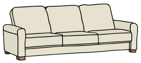 White sofa Stock Illustration