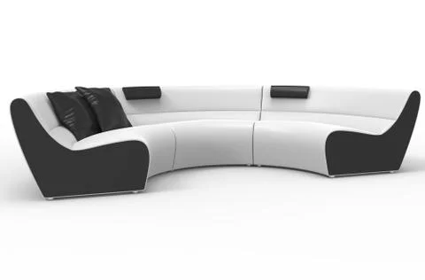 White Sofa Stock Illustration