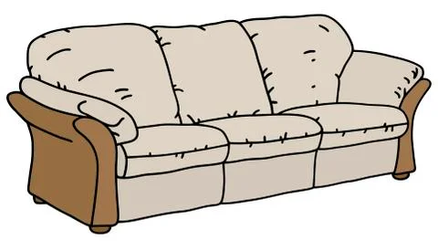 White sofa Stock Illustration