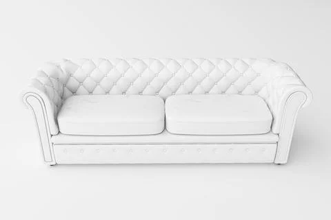 White sofa isolated on white background Stock Illustration