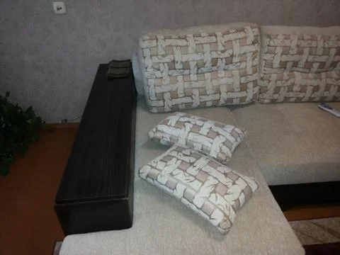 White Sofa with pillow Stock Photos