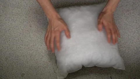 White soft pillow Stock Footage 194680800