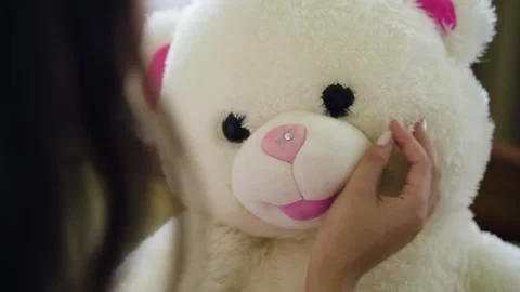 White soft toy Stock Footage 147388897