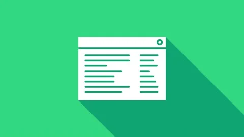 White Software, web developer programming code icon isolated on green background Stock Footage 146955194