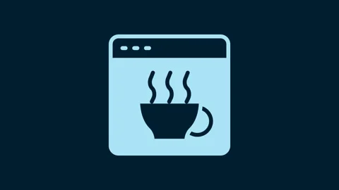 White Software, web developer programming code icon isolated on blue background Stock Footage 229565045