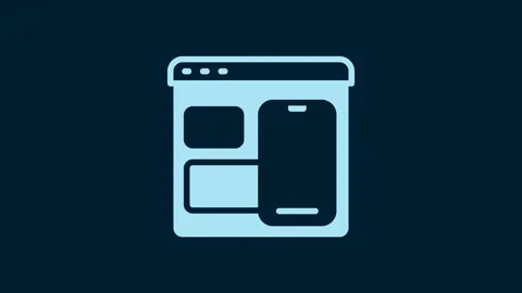 White Software, web developer programming code icon isolated on blue background Stock Footage 229574117