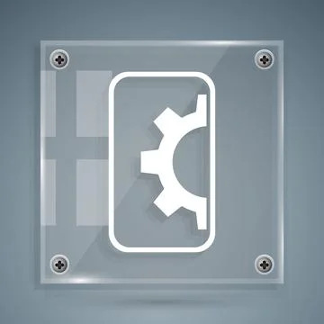 White Software, web development, programming concept icon isolated on grey Illustrazione stock