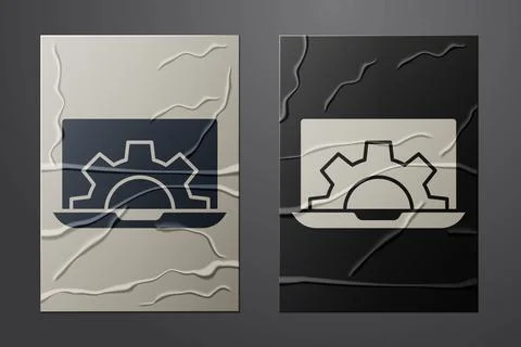 White Software, web development, programming concept icon isolated on crumpled Illustration