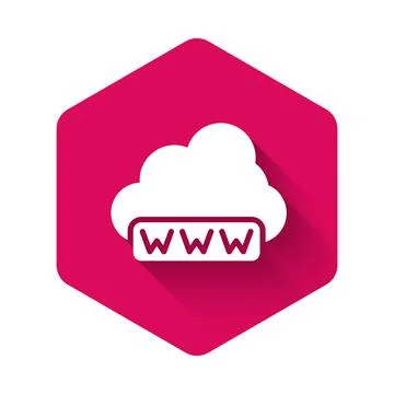 White Software, web development, programming concept icon isolated with long Stock Illustration