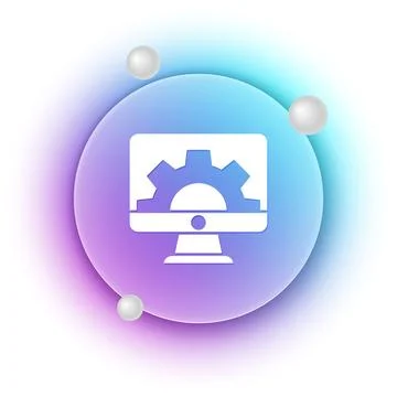 White Software, web development, programming concept icon isolated on white.. Illustration