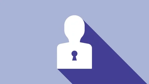 White Solution to the problem in psychology icon isolated on purple background Stock Footage 155837509