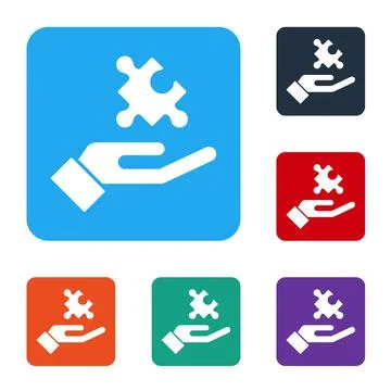 White Solution to the problem in psychology icon isolated on white background Stock Illustration
