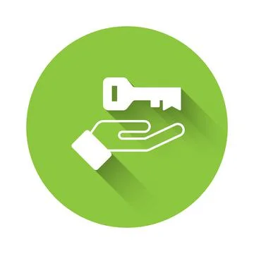 White Solution to the problem in psychology icon isolated with long shadow イラスト素材