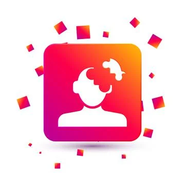 White Solution to the problem in psychology icon isolated on white background Illustrazione stock